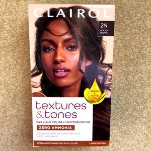 Clairol Textures & Tones 
2N Mocha Brown
Zero Ammonia